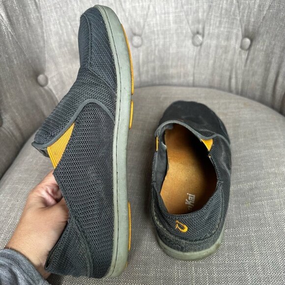 Olukai Nohea Shoes Mens Sz 8.5 Gray Breathable Slip On Mesh Sneaker Loafer - Picture 8 of 10